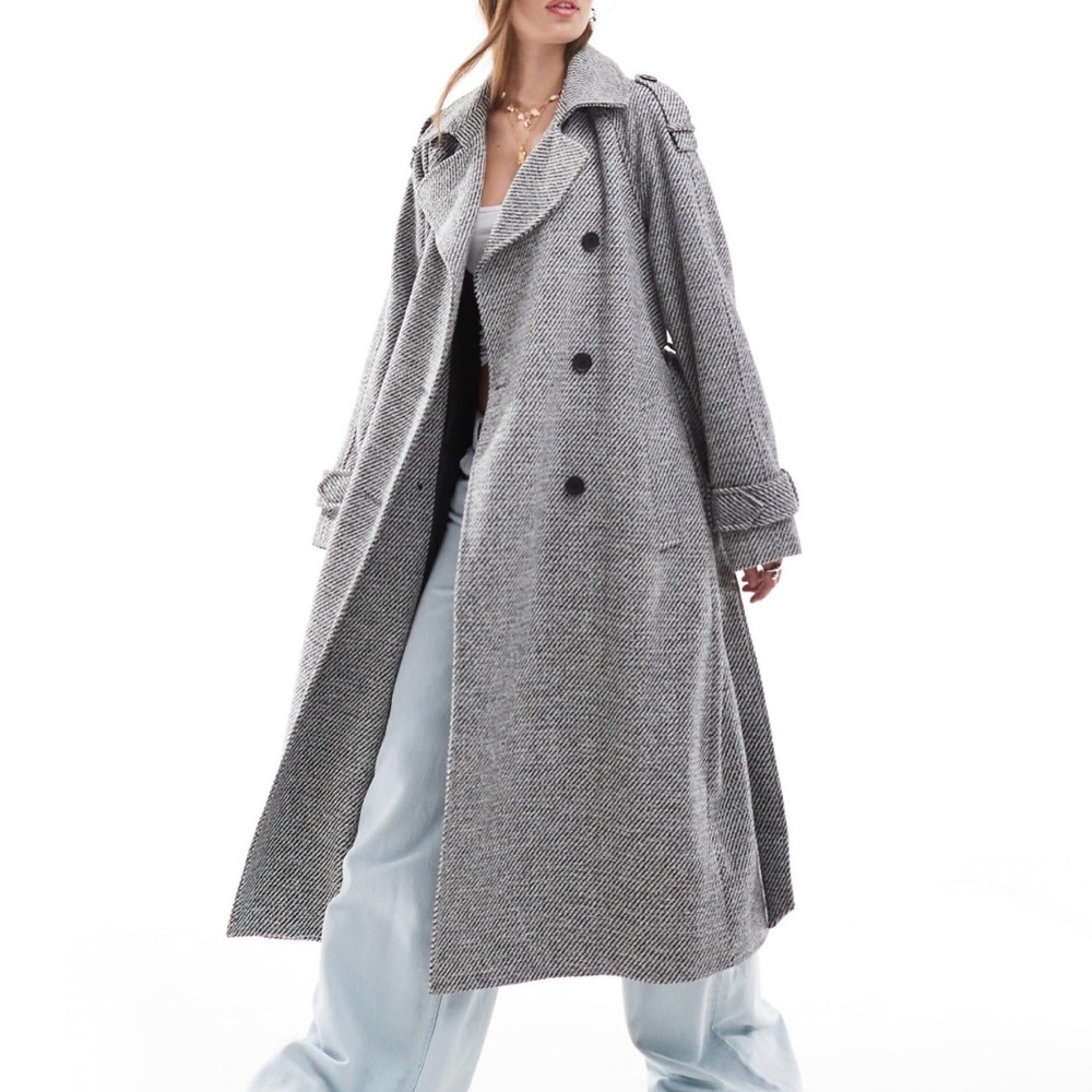 ASOS Gray Trench Coat